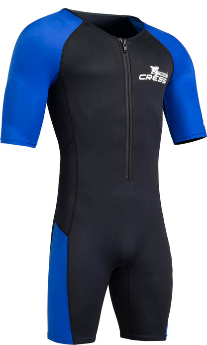 Cressi Mens Tiburon Man Monopiece 2 Mm Shorty Wetsuit, Black / Blue, S EU