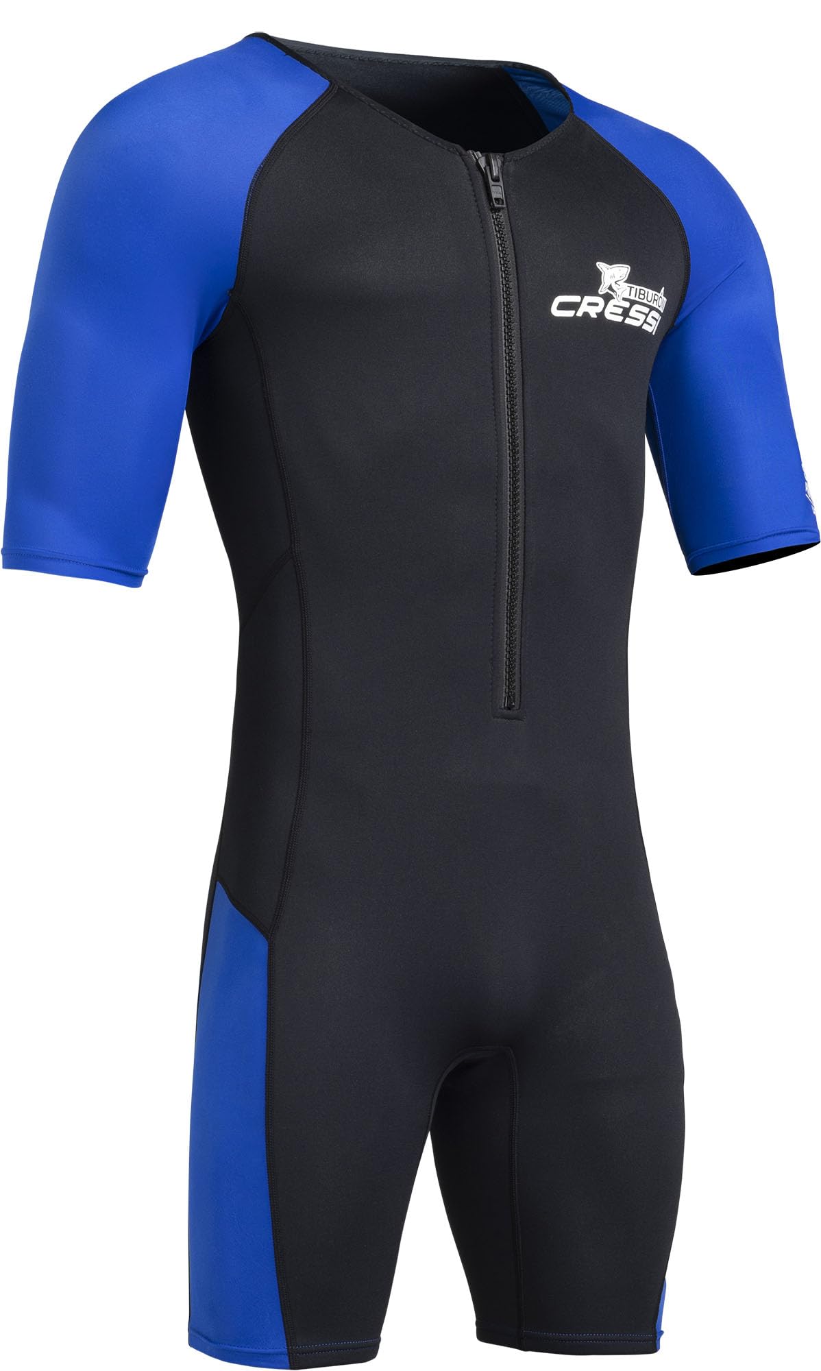 Cressi Mens Tiburon Man Monopiece 2 Mm Shorty Wetsuit, Black/Blue, M EU