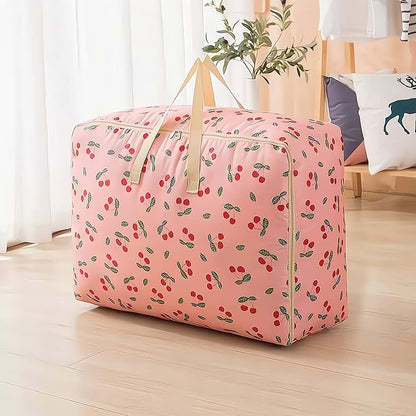 GRSTREE 84L Large Moving Storage Bag With Zips - Bags for Moving House -Bedding Underbed Storage Bag - Big Storage Bag for Duvet, Laundry