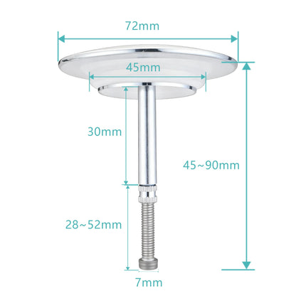 72mm Pop up Bath Plug Replacement with Double-Layer Sealing Ring