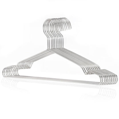 DARUITE Metal Wire Coat Hangers for Clothes, 42cm, Silver 10 Pack