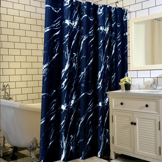 Navy blue Shower Curtain 180x180cm Dark blue Marble pattern shower curtains Water Resistant Quick Dry Polyester Bathtub Tub Shower Curtain for Wet