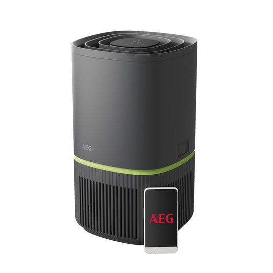 AEG Pure 5000 Compact Air Purifier for Home APO50371DG, Connected 4-stage HEPA Air Filter Cleaner Removing up to 99.5 Percent Airborne Bacteria Dust