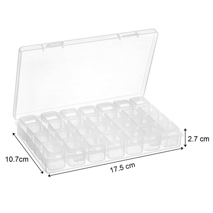 Lawei Pack of 10 Diamond Embroidery Box Diamond Painting Storage Boxes, Sorting Boxes Each with 28 Compartment