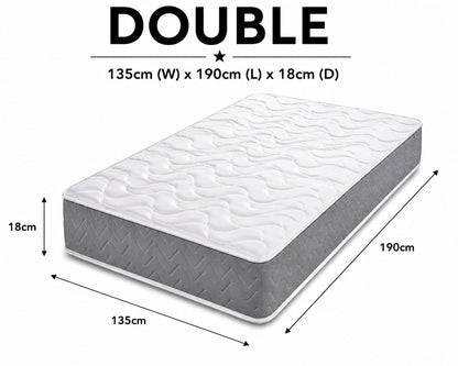 Starlight Beds Twilight Grey Double Mattress - 4ft6 x 6ft3