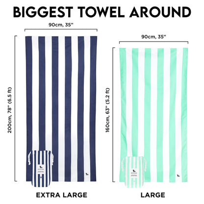 Dock & Bay Quick Dry Beach Towel - Cabana - Ipanema Orange, Large