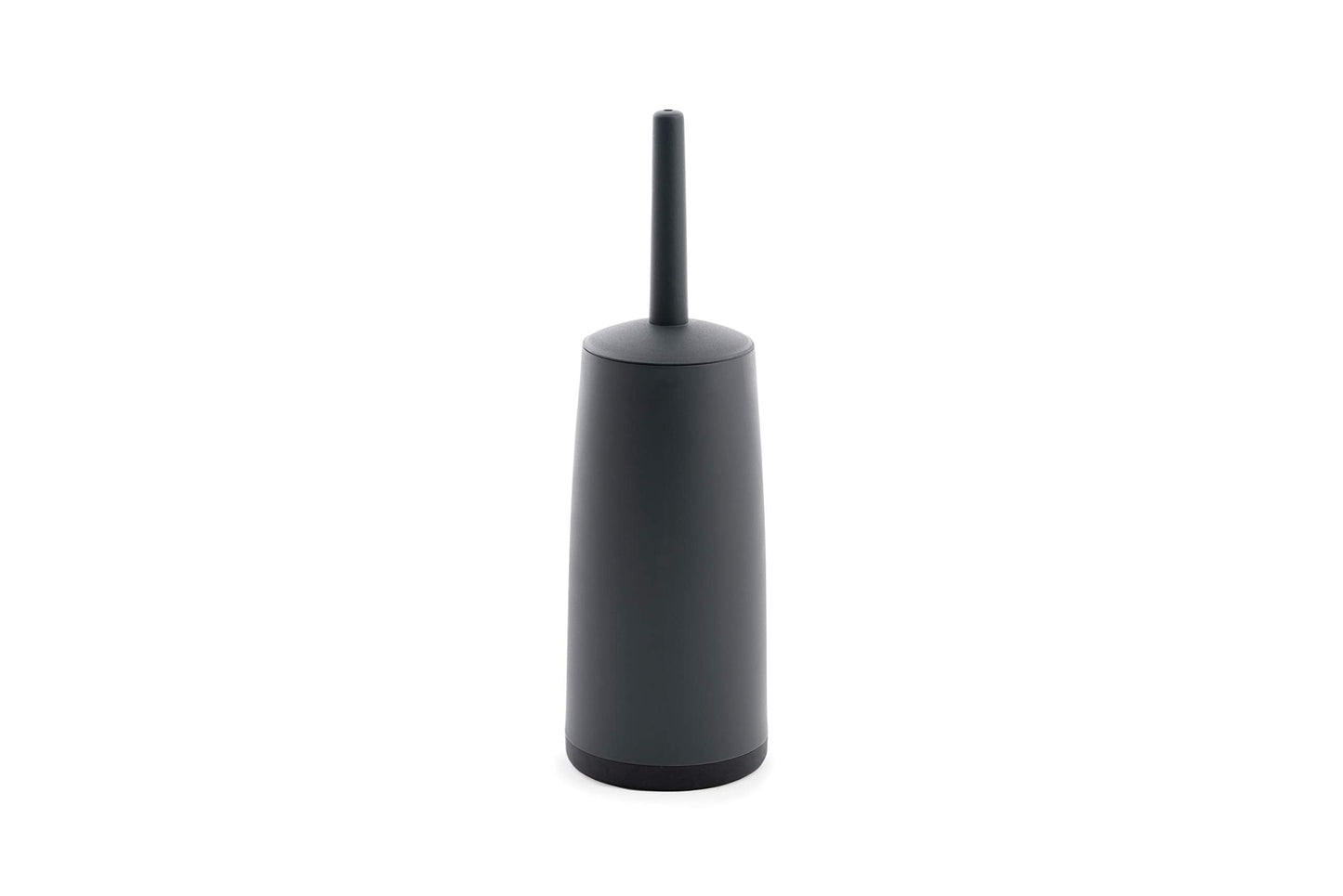 CleanPEAK Toilet Brush with Holder, Replacement Head, Hand Guard and Non-Slip Base for Bathrooms ? Charcoal Grey