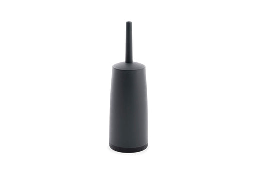 CleanPEAK Toilet Brush with Holder, Replacement Head, Hand Guard and Non-Slip Base for Bathrooms ? Charcoal Grey