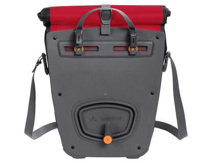 VAUDE Bike Pannier Bag Aqua Back Single 1 x 24 L in Red, Waterproof Rear Bike Pannier, Pannier Bag for Bicycles, Easy Attachment ? Made in Germany