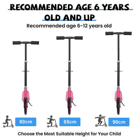 Kick Scooter Foldable, EVOLAND Adjustable Height 2 Wheels Scooter for Boys and Girls Teens Aged 8/9/10/11/12+