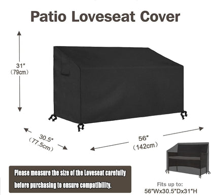 SIRUITON 420D Outdoor Furniture Cover 4-Piece Set, Heavy Duty Patio Furniture Covers, Outdoor Veranda Patio Garden Furniture Set, Waterproof Outdoor