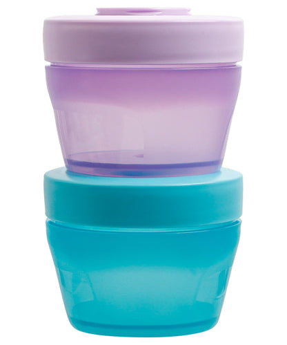 Décor Go Click & Stack Snack Tubs, 2 Pack Leakproof Food Storage Containers, Snack Tubs for Adults and Kids, Freezer & Microwave Safe