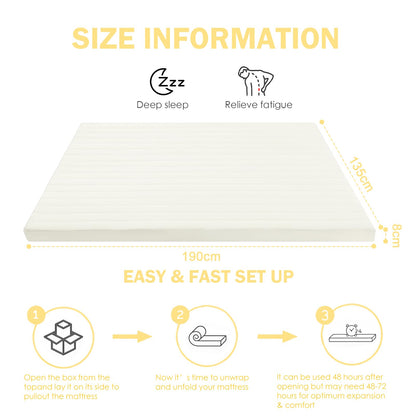 MeMoreCool Roll Up Floor Mattress Double 190x135cm, Beige