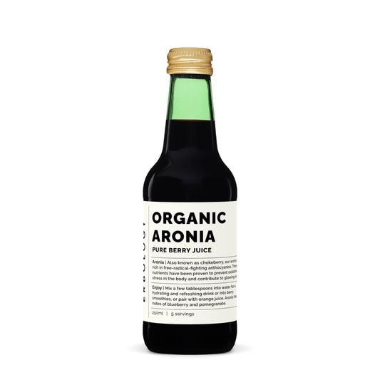 Erbology Organic Aronia Berry Juice 250ml - Supports Skin Health - Rich in Antioxidants - Straight from Farm - Undiluted - No Added Sugar or