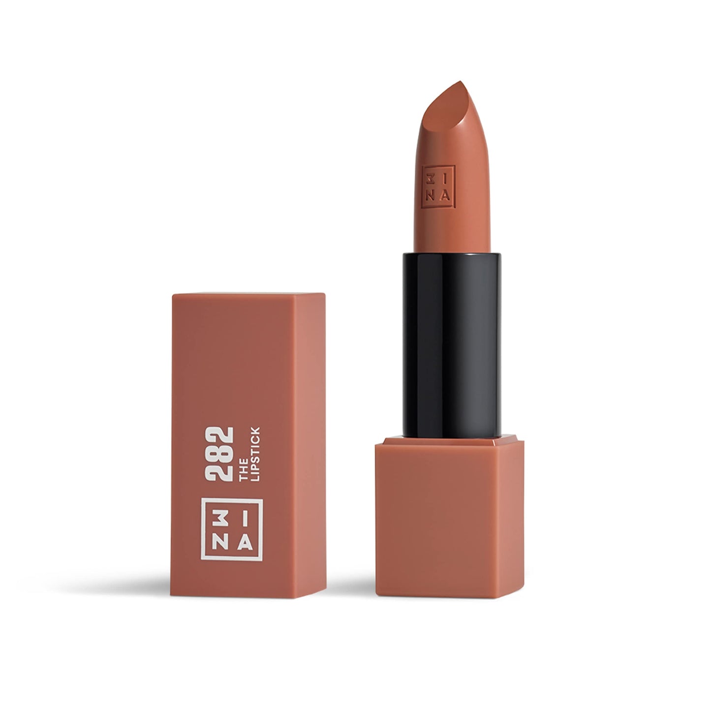 3INA MAKEUP - Vegan - The Lipstick 282 - Light brown - Highly Pigmented Shades - Moisturizing Creamy Texture - Smooth Formula - Intense Color - Shiny