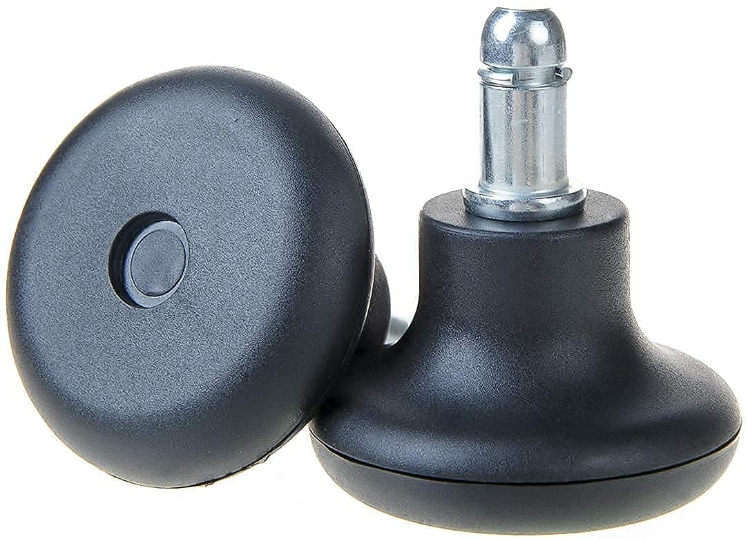 Namvo 5pcs Office Chair Bell Glides 2 Inch, Replacement Stopper Swivel Caster Wheels High Profile Stool Bell Glides (Black)