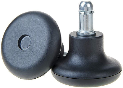 Namvo 5pcs Office Chair Bell Glides 2 Inch, Replacement Stopper Swivel Caster Wheels High Profile Stool Bell Glides (Black)