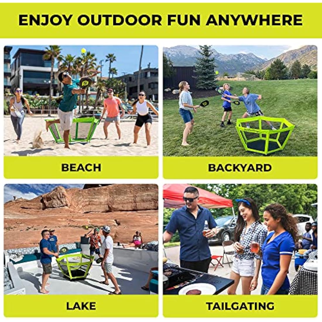 PaddleSmash - Outdoor Games - Yard Games - Beach Games - Outdoor Games for Adults and Family - Perfect for Backyard Beach Tailgate & Lawn