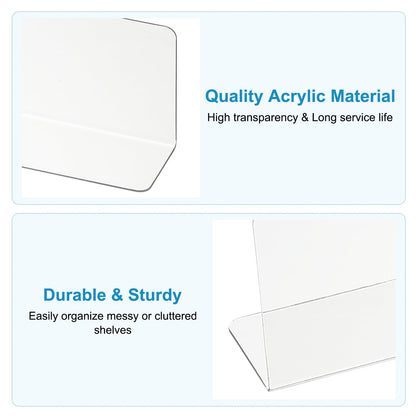 PATIKIL 8 Pack Shelf Dividers for Closet Organization, 11.1x1.6x4 Acrylic Closets Separator Kitchen Cabinet Shelves Under Bed Blocker for Bedroom