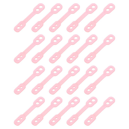 sourcing map 20Pcs Clothes Hanger Windproof Plastic Strip Hook, Anti-Slip Off Windproof Fixed Buckle