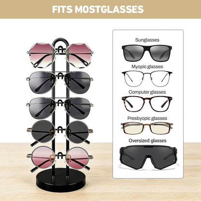 RNPKZ Sunglasses Organizer, 5 Pairs Sunglasses Holder, 33 cm High Glasses Display Stand, Sunglassess Stand