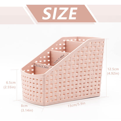 Fai Top 4 Grid Plastic Storage Basket Pink