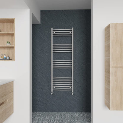 Warmehaus Curved Heated Towel Rail Chrome Radiator 1400x500mm