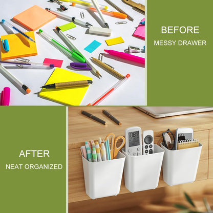 KARBAG Kitchen Cabinet Door Storage Box, Self-Adhesive Wall Mounted Storage Box Wrap Organizer Container Storage Organizer Space Saving for Small