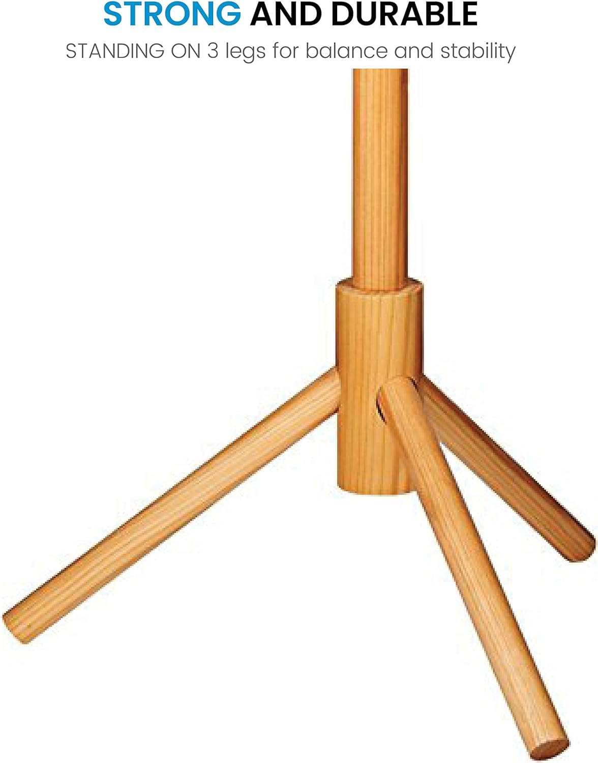 Verahaus High-Grade Wooden Tree Coat Rack Stand, 6 Hooks, Super Easy Assembly NO Tools Required