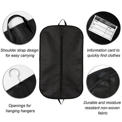 40" Clothes Carrier Suit Carrier Travel Bag Zipped Foldover Breathable Multi-Use Garment Cover Clothes Suit Tuxedos Dresses Coats Carrier Carry