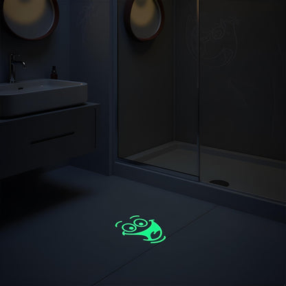 Green Luminous Toilet Lid & Wall Sticker - Funny DIY Bathroom Tattoo Decals, Soft Close WC Accessories
