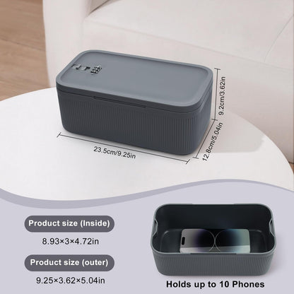 Small Lockable Storage Box with Combination Code - Secure Medicine Safe, Phone Jail, and Snack Box for Home, Fridge, Office, or Travel