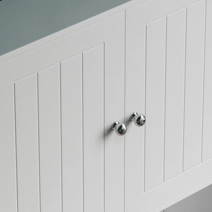 Bath Vida Priano Bathroom Cabinet Double Door Wall Mounted Storage Shelf, White
