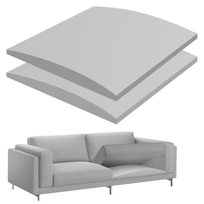 TUAKIMCE 2Pack Sofa Cushion Support for Sagging Seats, 50x 50x 5cm High-Density Foam Sofa Seat Cushions, Curved Furniture Support Pad for Sag Repair