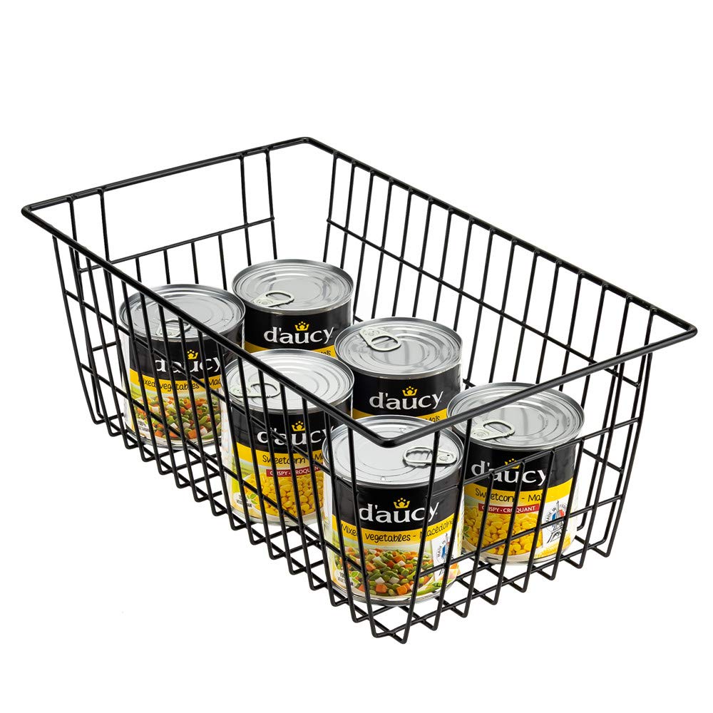 SANNO Wire Storage Baskets Freezer Baskets Farmhouse Organizer Storage Containers Large Organizer Containers for Storage, Office, Bathroom