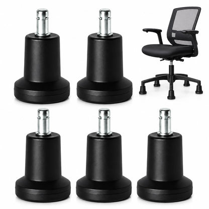 5Pcs High Profile Bell Glides Replacement Stool Swivel Caster Wheels or Office Desk Chair