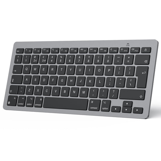 OMOTON Bluetooth Keyboard for Mac, Wireless keyboard for Apple MacBook Pro/Air, iMac, iMac Pro, Mac Mini, Mac Pro, QWERTY UK Layout, Space Grey