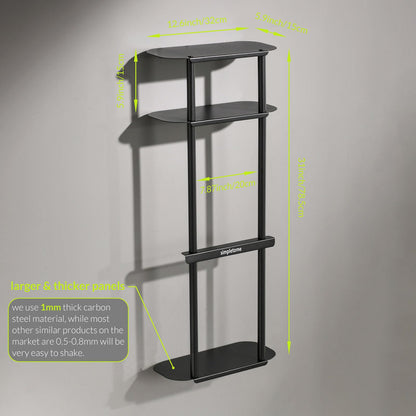 Towel Storage Rack Wall for Bathroom, Camping Chair Holder with Shelves