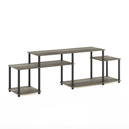 Furinno TURN-N-TUBE TV Stand, Handle Entertainment Center, TV Console for TV up to 55 Inch, for Living Room, Bedroom, French Oak