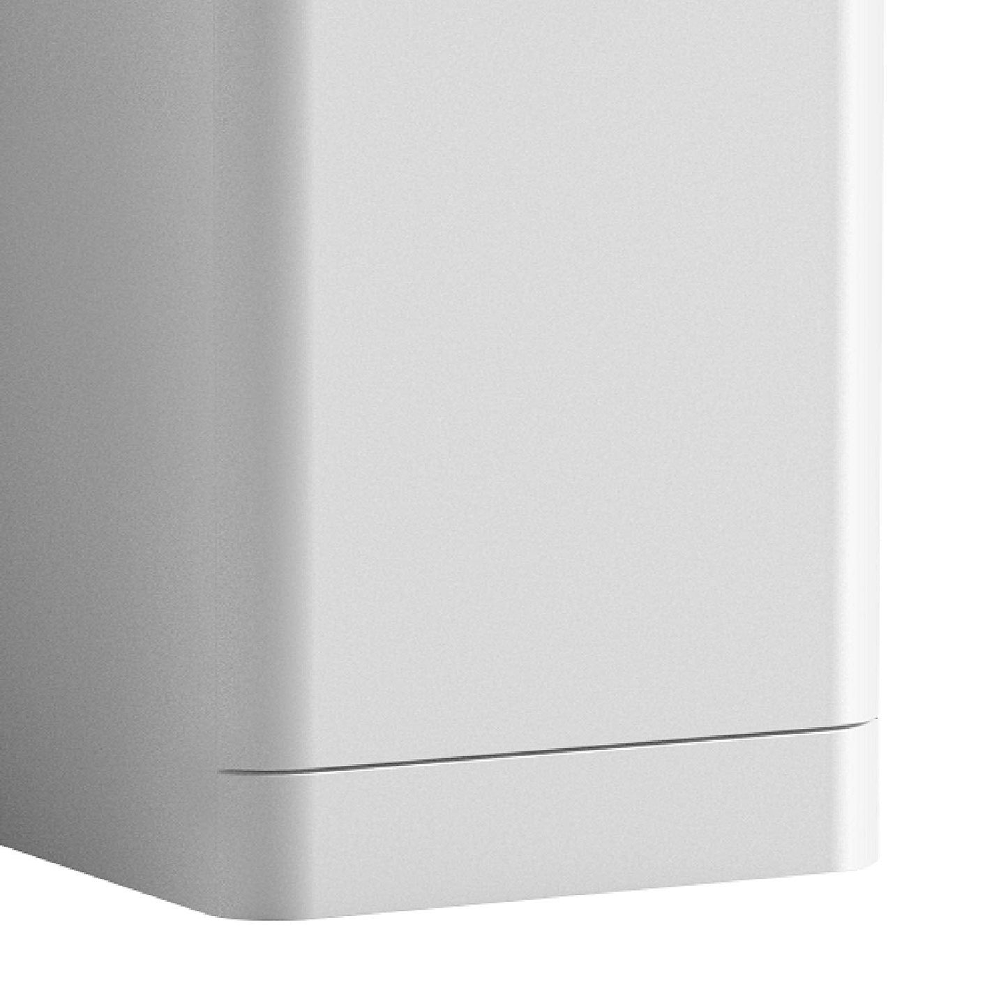 nuie COR102 Core Modern Bathroom Floor Standing 1 Door Vanity Unit and 1 Tap Hole Ceramic Basin, 864 x 405 x 355mm, Gloss White