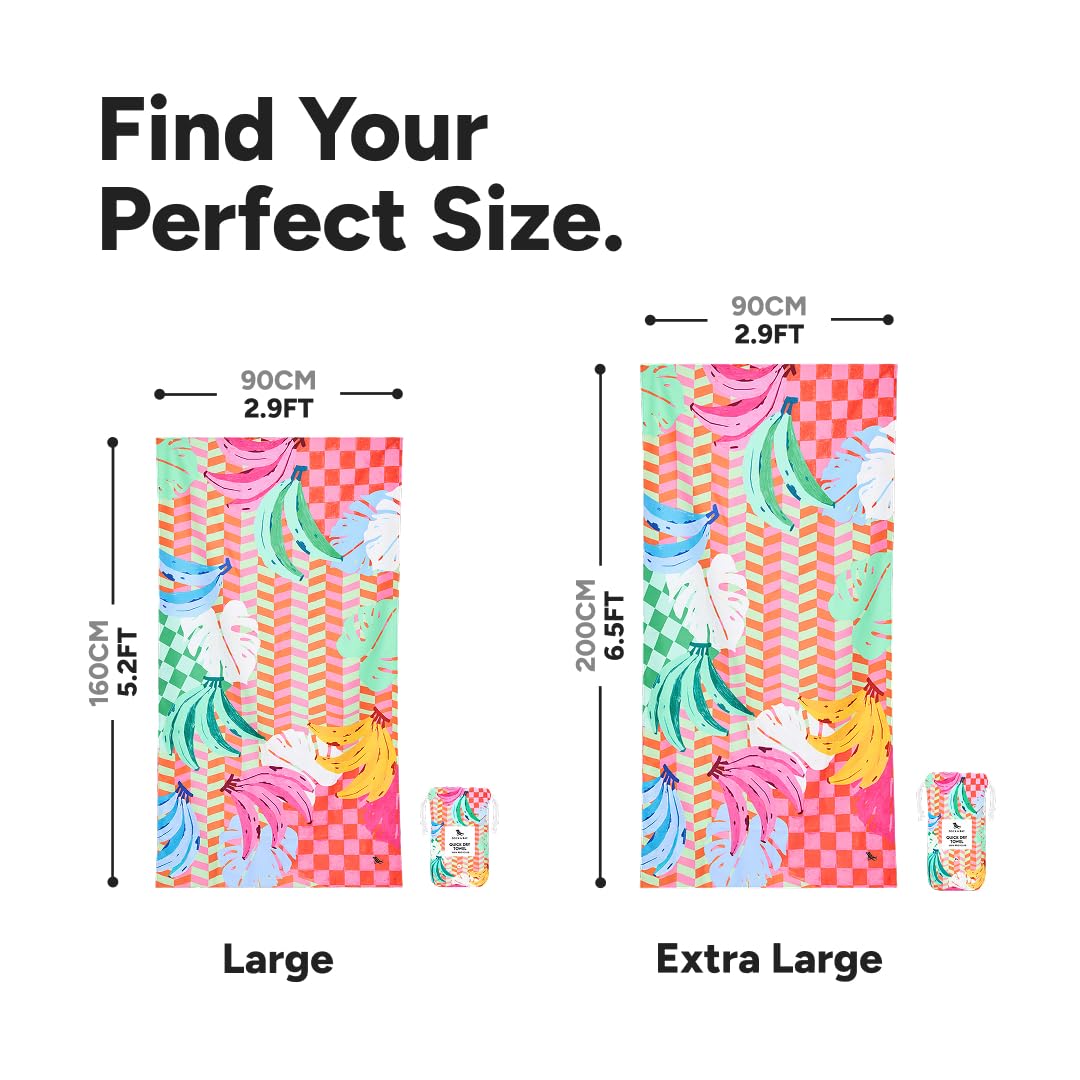 Dock & Bay Quick Dry Beach Towel - Banana Karma, Extra Large