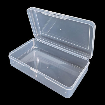 4 Pack Rectangular Clear Plastic Storage Containers, 20.5 x 12 x 6 cm