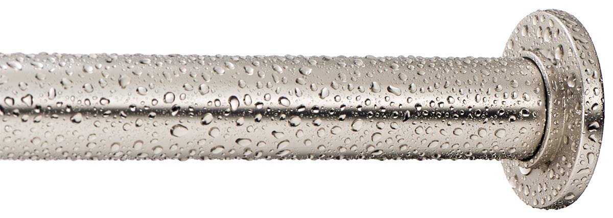 Ivilon Tension Curtain Rod - Spring Tension Rod for Small Windows or Shower, 16 to 24 Inch. Satin Nickel