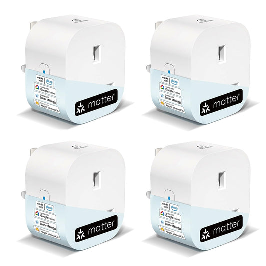 EIGHTREE Matter Smart Plug with Energy Monitoring, Mini WiFi Plug Works With Apple HomeKit, Alexa, Google Home, SmartThings, Remote Control, Timer &