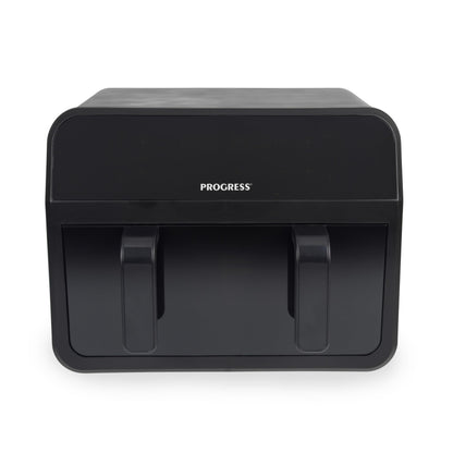 Progress Dual View Air Fryer ? 7 Litre, Non-Stick Cooking Basket, Removable Divider, Family Size Capacity, Viewing Window, Digital LED Touch Display,