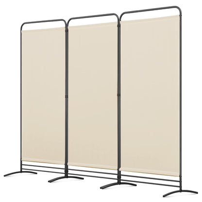 Angel Living Paravent 3 Panels Protective Screens Folding Screen Room Divider Screens Room Partitions Garden Privacy Outdoor Screens (Beige)