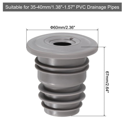 sourcing map Drain Pipe Seal Ring, Silicone Ring Washing Machine Sealing Plug, Anti-Odor Floor Drain Plug Sewer Pipe Seal Ring Sealing Cover for