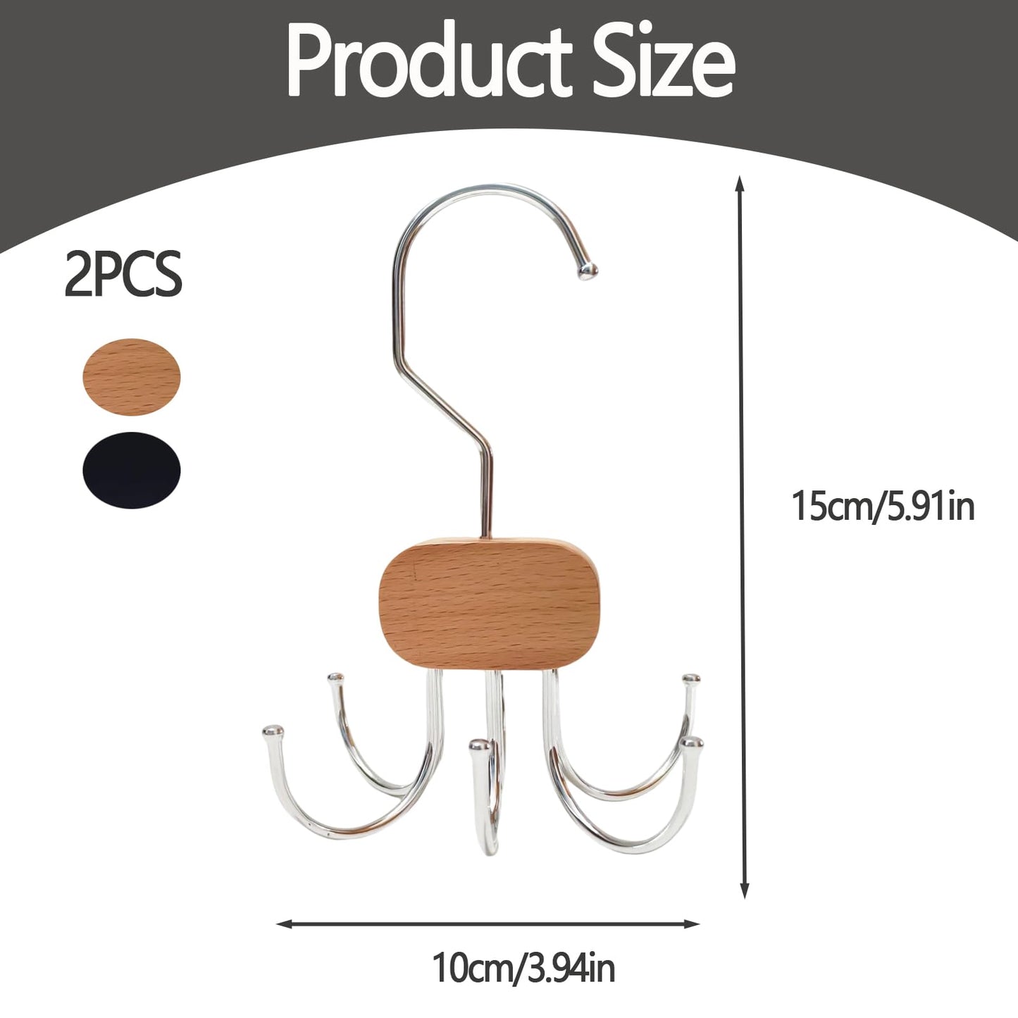 2Pcs Belt Hanger for Clothes Space Savers Storage Solutions, Belt Hanger for Wardrobe Saving Closet Storage for Ties, Bags, Hats