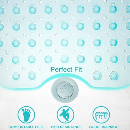 Tree Bud Extra Long Bathtub Mats for Shower Tub - Non-Slip Bath Mat Shower Mat with Suction Cups, Bath Tub Mat for Bathroom with Machine Washable