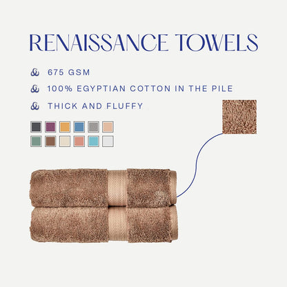Christy Renaissance 6 Piece Towel Set | Mink Brown | 100% Egyptian Cotton Pile | Luxuriously Soft and Super Absorbent | 675 GSM